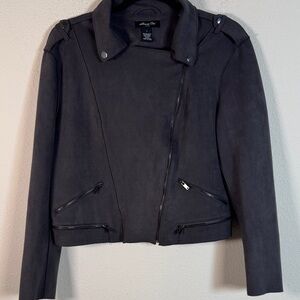 Anna Cai large gray moto jacket never worn